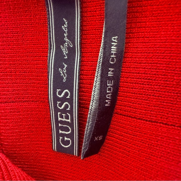 Guess Celeste flounce dress in red Size: XS - Picture 3 of 8